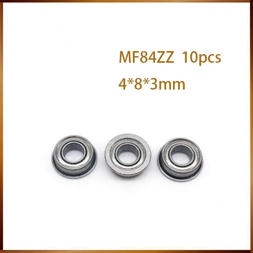 

MF84ZZ Flange Bearing 4x8x3 mm ABEC-1 ( 10 PCS ) Miniature Flanged MF84 Z ZZ Ball Bearings cfree shipping