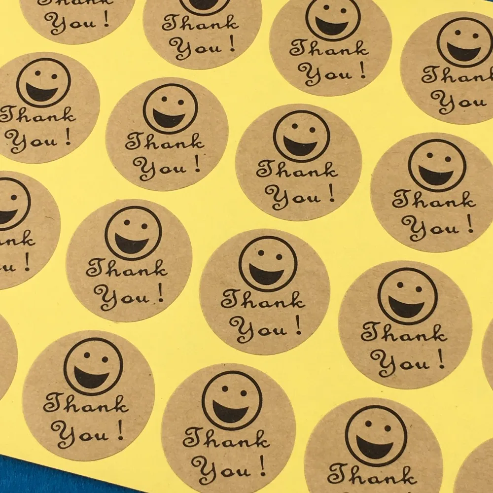 300pcs 3cm circular print Smiling face and 