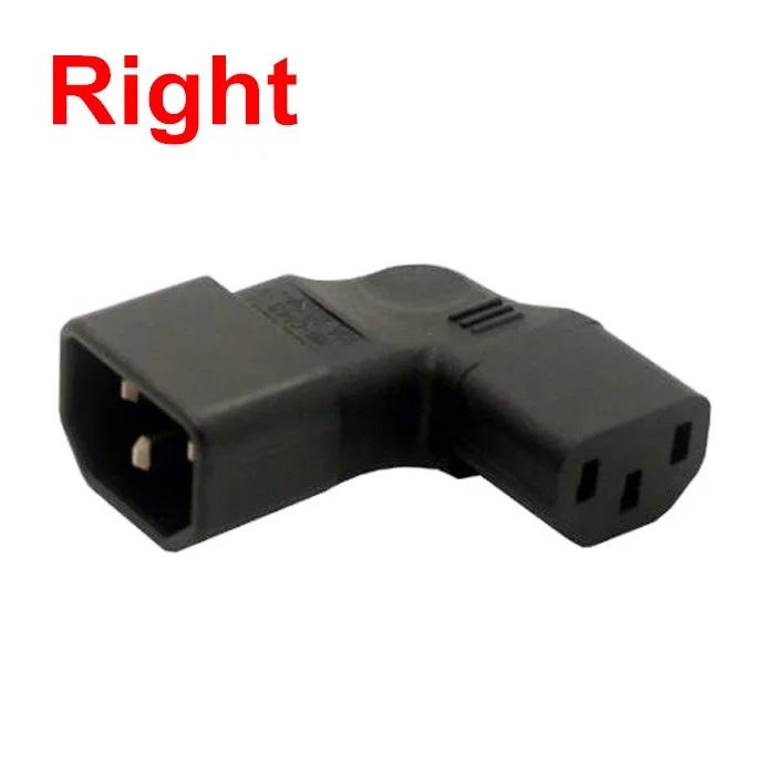 C 13 IEC 320 C13 to C14 C 14 Male to Female Extension Vertical Right Angled Power Adapter for LCD LED Mount TV