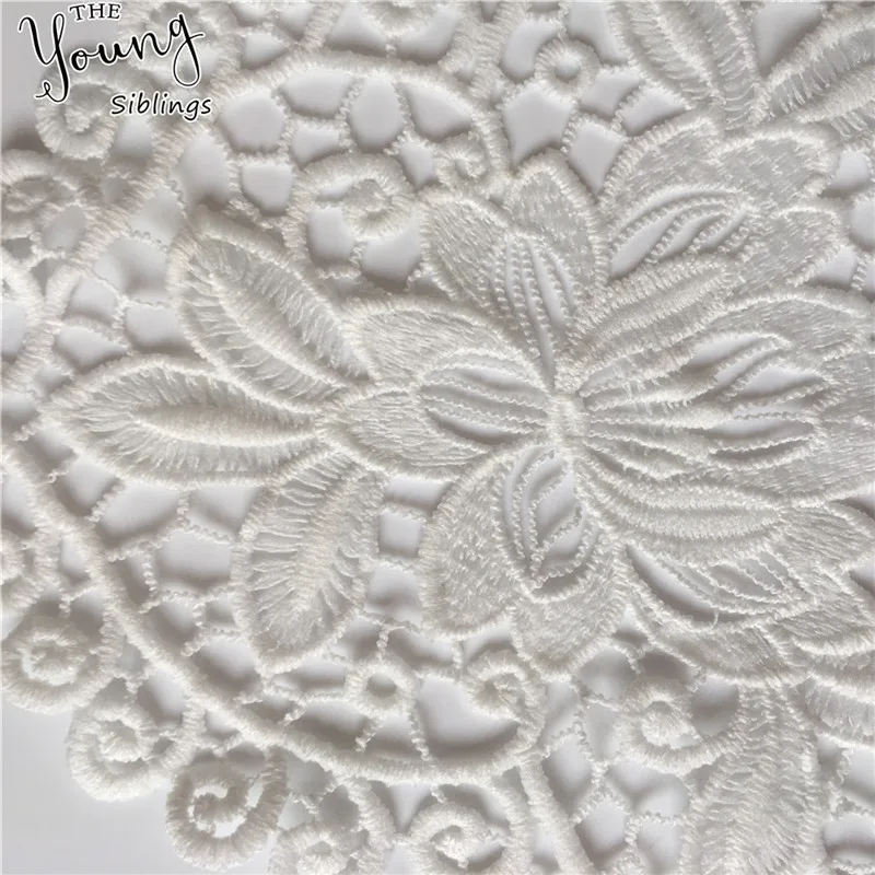 New arrive Embroidery White Hollow out Applique Lace Collar Neckline DIY Sewing Fabric Dresses Decorate Accessories Supplies