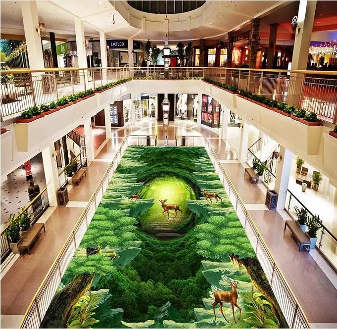 

Customize 3D Fooring Big forest Home improvement Wallpaper Bedroom Nature 3D Floor Painting Decorative Paintings