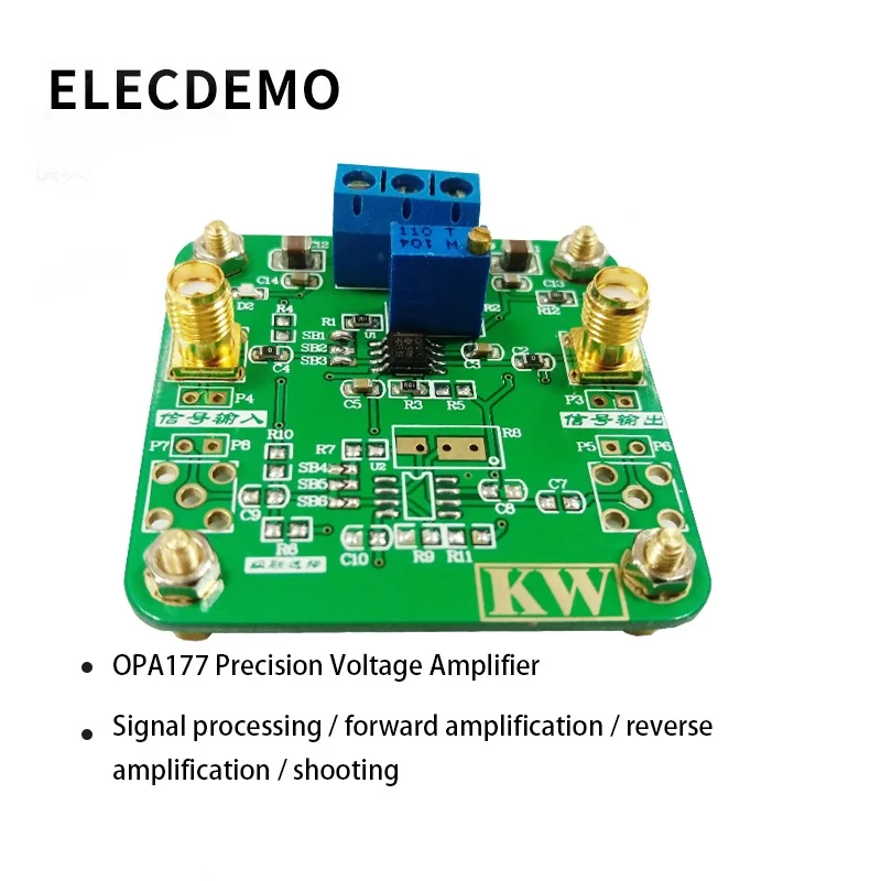 OPA177 Module Precision Voltage Amplifier Signal Processing Forward Amplification Reverse Amplification Function demo Board