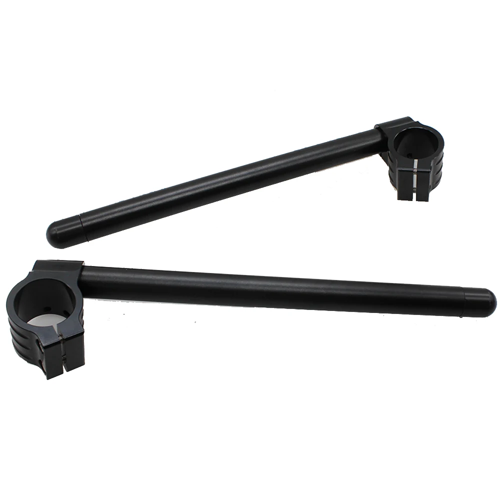 Black Motorcycle CNC Clip-ons Clip Ons Handlebar Handle Bar Fork Tube Cafe Racer 31 33 35 36 37 38 39 41MM 43mm - 55mm Aluminum