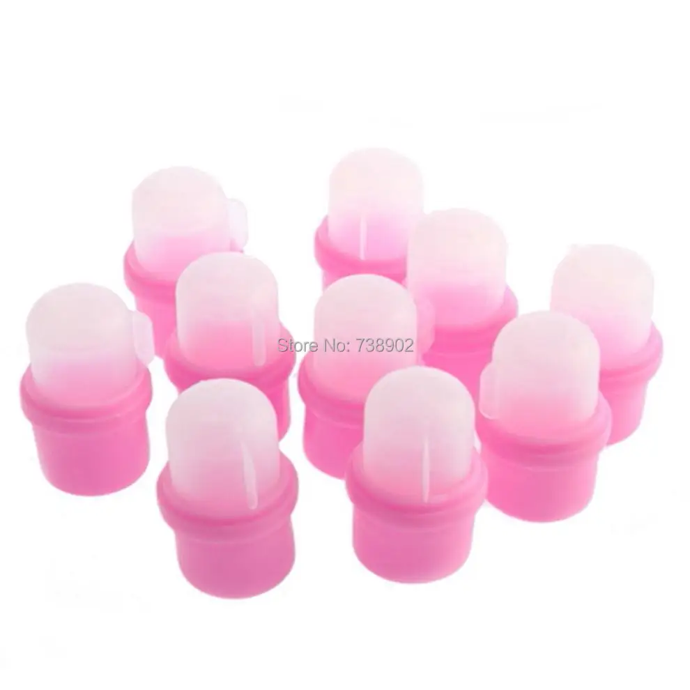 10 Wearable Nail Polish Remover Soakers Acryl Spitze kappe Set