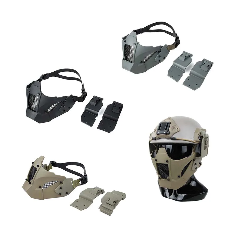 

JAY FAST Module PDW Tactical MESH Half Face Mask Fit AF Helmet TMC2623 BK/KK/RG Free Shipping