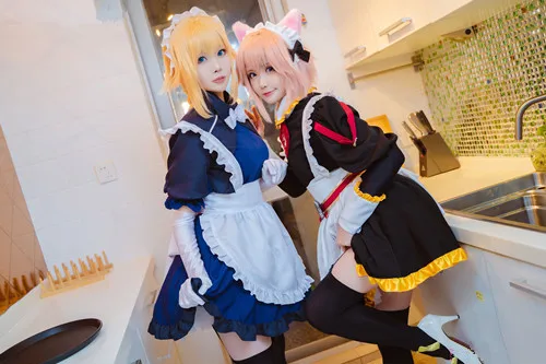 

Anime cosplay Fate/Apocrypha FGO Jeanne d'Arc Astolfo Maid Dress apron lolita Cosplay Costumes women cos A