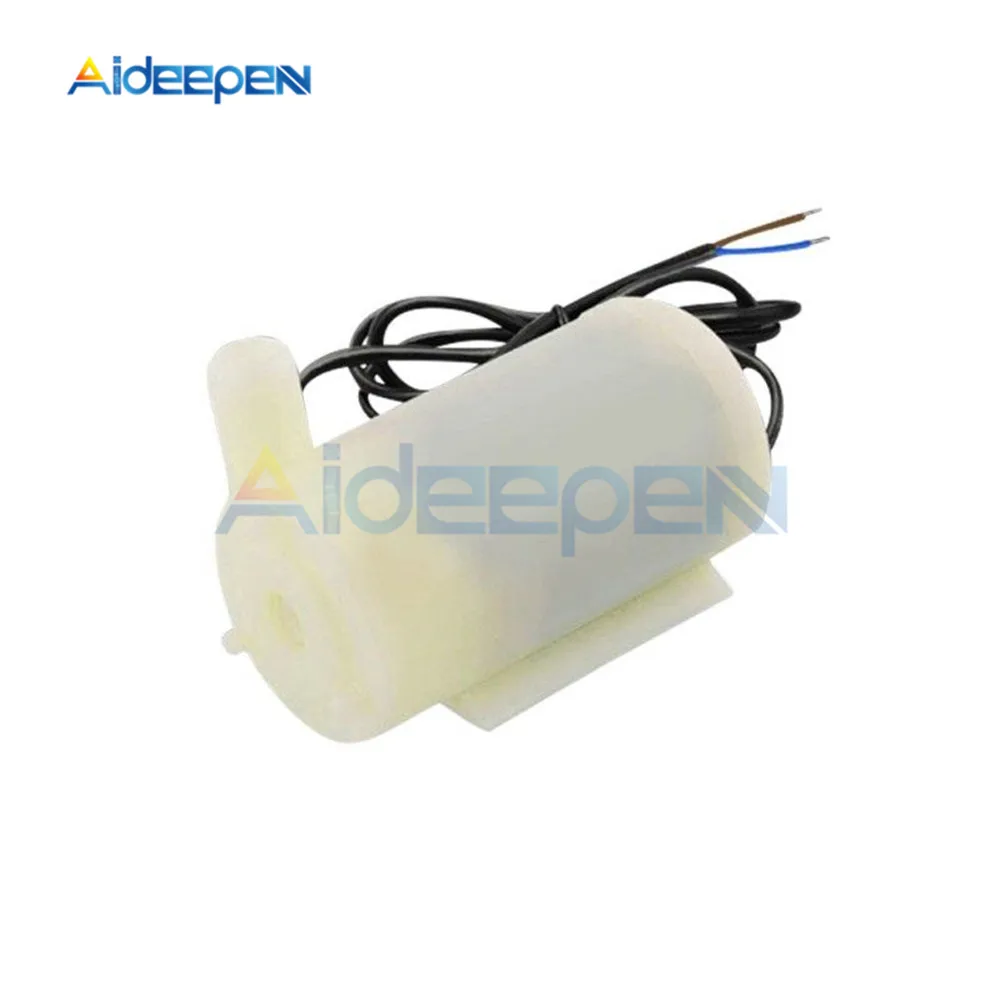 Mini Micro Submersible Water Pump 100L/H DC 3V 5V Low Noise Brushless Motor Pump horizontal vertical 1m soft hose