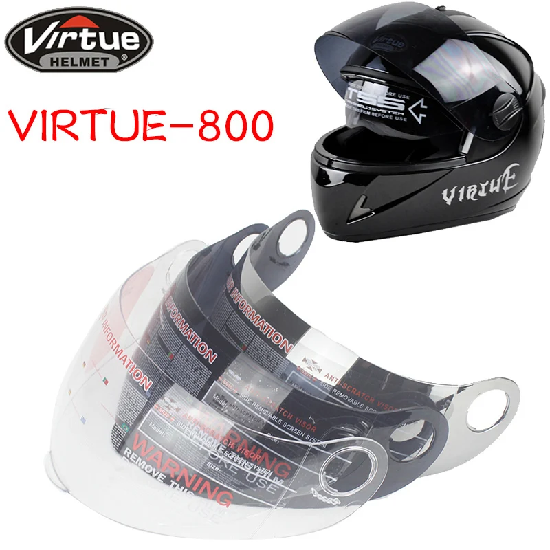 

1 piece face shield for Full face motorcycle helmet visor replacement glasses Lens for VIRTUE-800