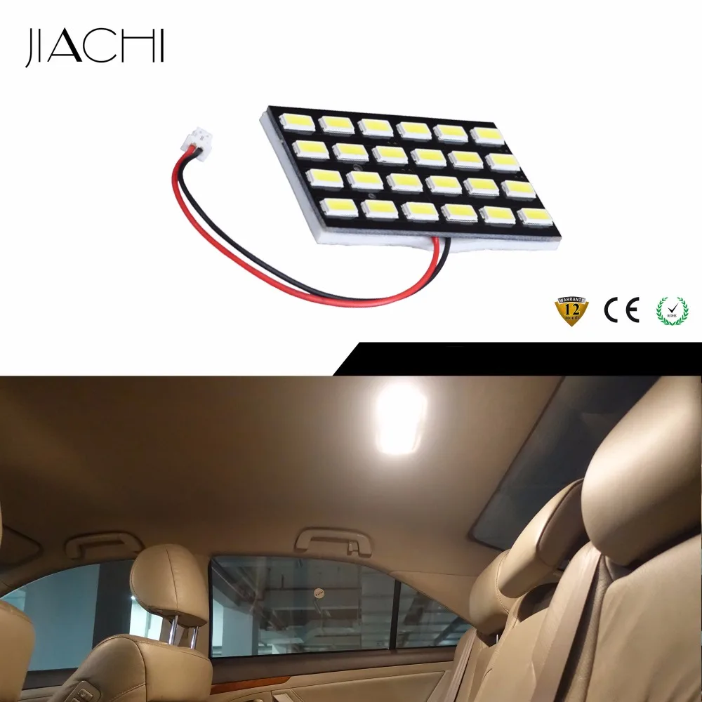 

JIACHI 100PCS Car Automobile SMD Led Bulb Replacement Lamp Interior Dome Reading Map Light Festoon C5W T10 BA9S 3 Adapters White