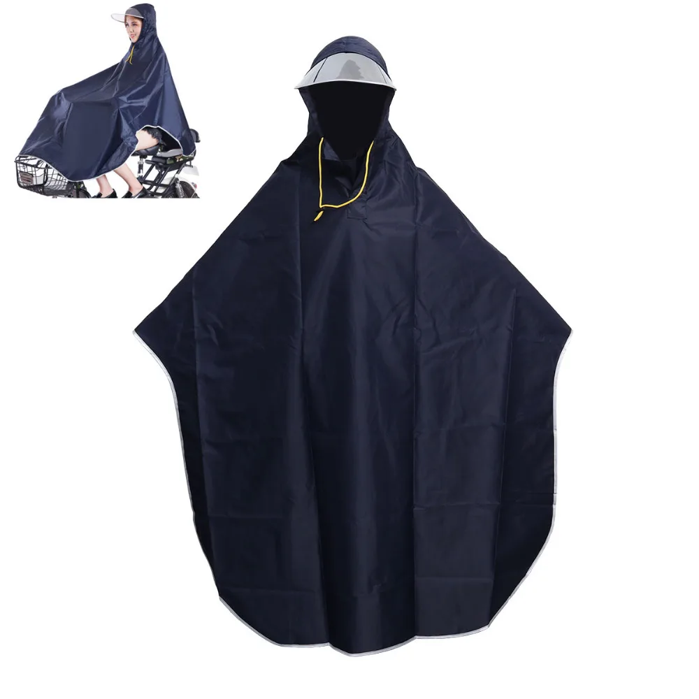 Rain Poncho Bike Hooded Cape Raincoat Withraincover Ponchos Adults Hoods Hood Cloak Waterproof Riding Cycling Scooter