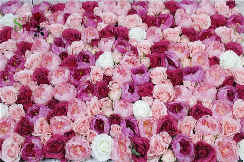 SPR Free Shipping-10pcs/lot wholesale good quality personized artificial peony rose flower wall for stage background decoration