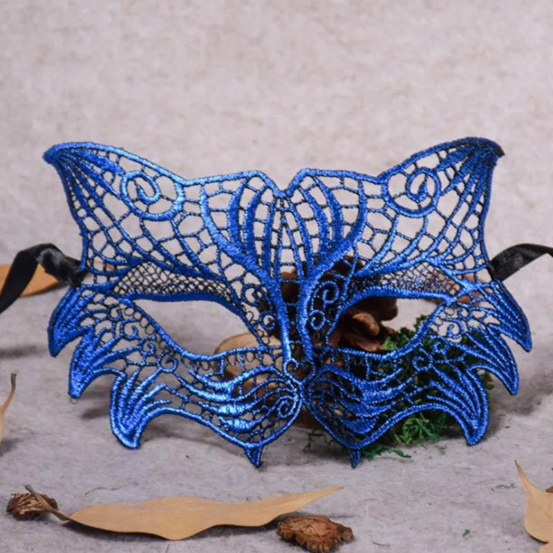 Halloween Plated Sexy Lace Styling Fox Mask Party Sexy Fox Woman Mask Lady Half Face Party Masquerade10