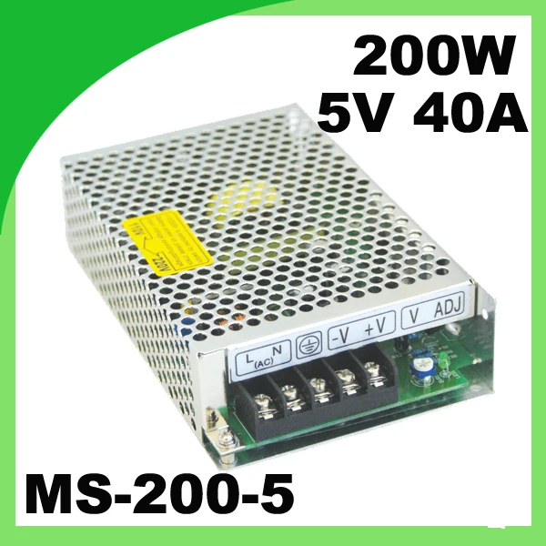 

MINI SIZE 5v 200w 40a LED driver MS-200-5 power supply SMPS