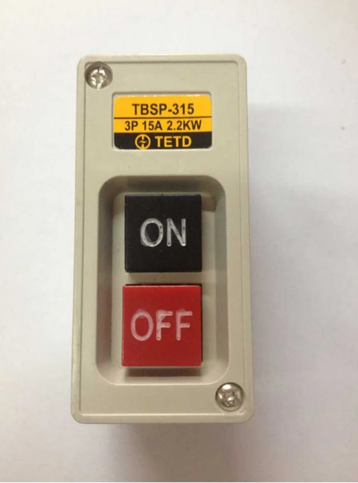 1Pc Power ปุ่มกดสวิทช์ TBSP-315(CBSP-315) 3P 15A 2.2Kw