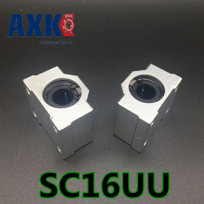 Linear Rail AXK Free Shipping New Axk 4pcs Sc16uu Scs16uu 16mm Linear Block Axis Ball Bearing Pillow Bolck For Shaft Rail