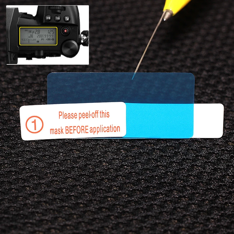 2x Top LCD Panel Protection Film for Panasonic Lumix DC-G9 G9 Fujifilm X-H1 XH1 GFX 50S GFX50S