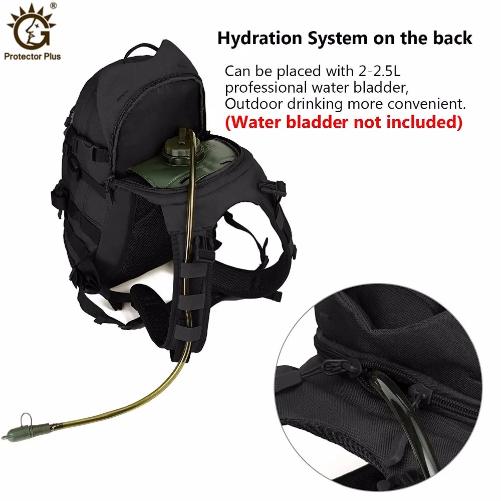 Outdoor Tactical Waterproof Nylon Backpack, Camuflagem Bag para Trekking, Camping, Caminhadas, Esporte, 25L