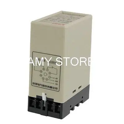 Three-phase Circuit Phase Failure Phase Sequence Relay AC 380V 3A w Socket