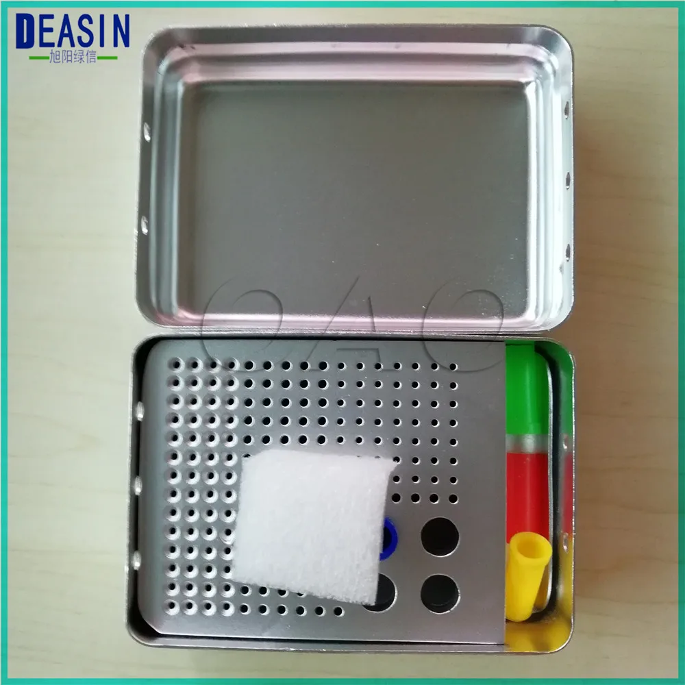 

180 Holes Dental Endo Box FG Burs Holder Autoclave Disinfection Box 5PCS