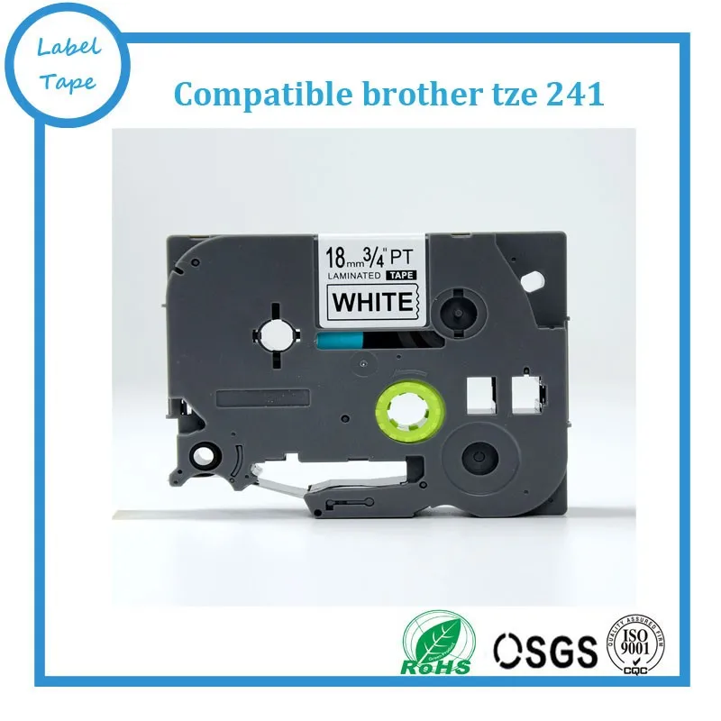 4PCS/lot High quality 18mm tz-241 tze 241 tze-241 Compatible for Laminated Brother TZe Label Ptouch Tapes tz 241 tz241 tz-241