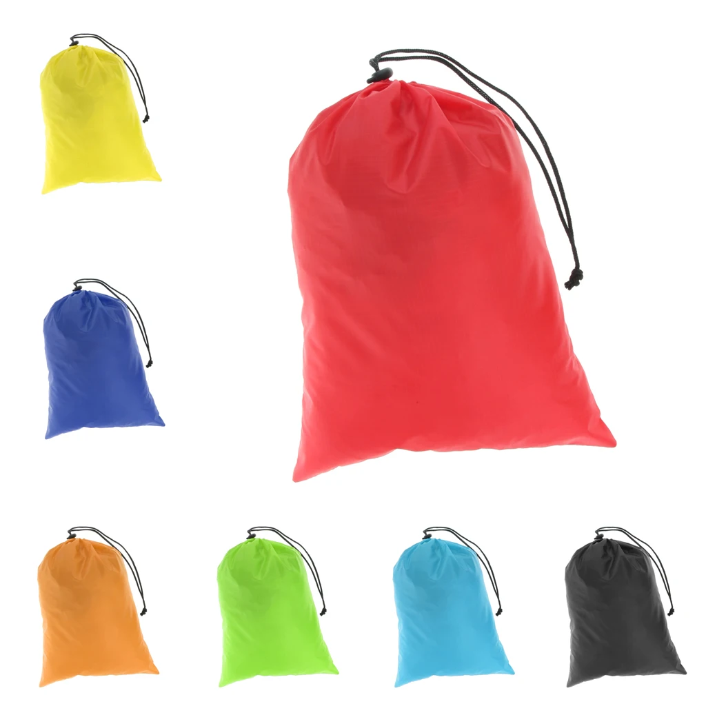 Portable Travel Camping Waterproof Nylon Drawstring Storage Bag Pouch Stuff Sack