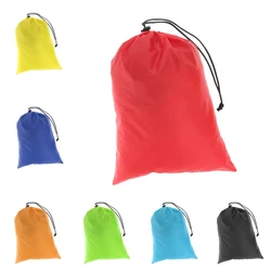 Bolsa de almacenamiento con cordón de nailon impermeable, bolsa de viaje portátil para acampar, saco de cosas