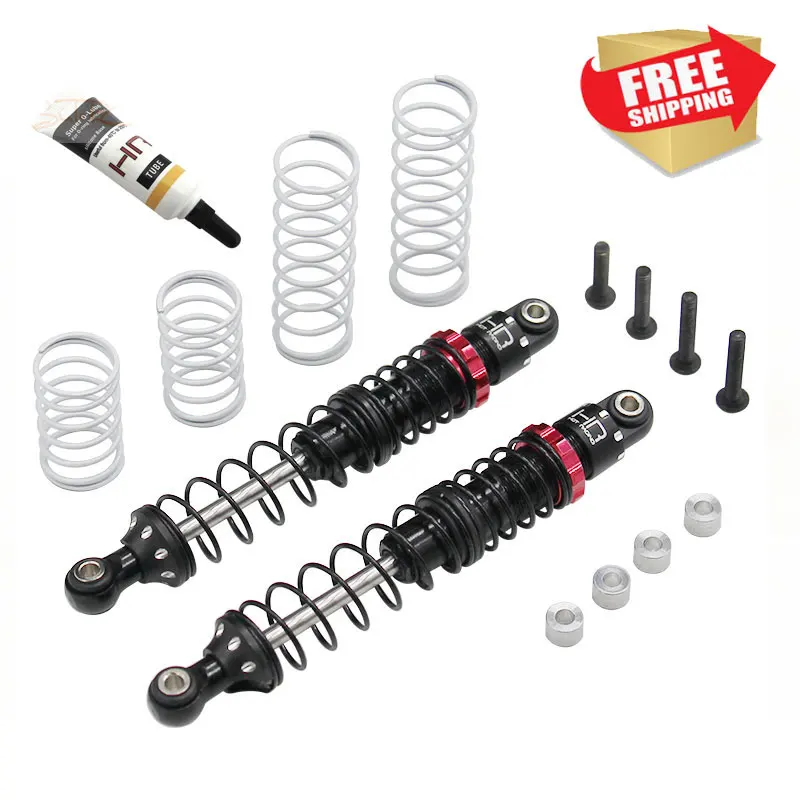 1/10 traxrs Trx4 TRX-4 option upgrade parts RC CAR Double spring Shock 70 80 90 100 110 120mm 2 pcs Silicone shock oil