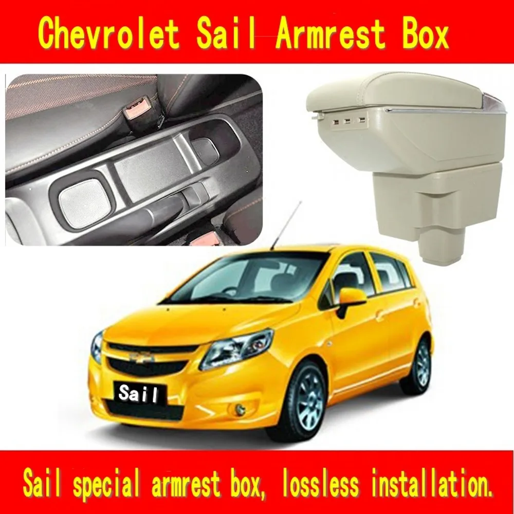 For chevrolet Sail armrest center Storage box 3color with cup winner ashtray interior car-styling accessory 2010-2014