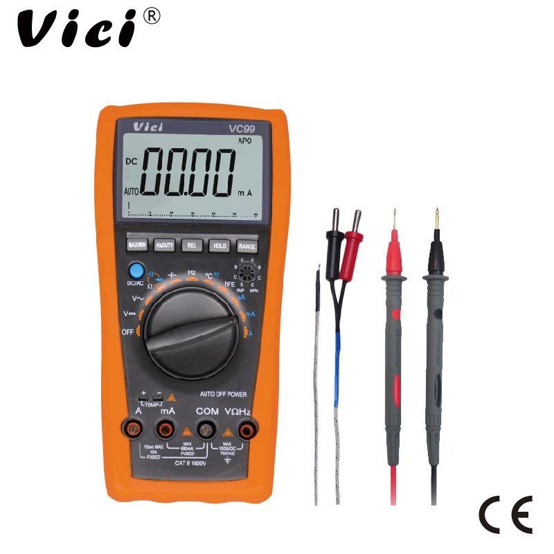 VICI VC99 3 6/7 Auto-range Digital Multimeter DC AC voltage current Resistance Capacitance Meter Tester Ammeter Voltmeter