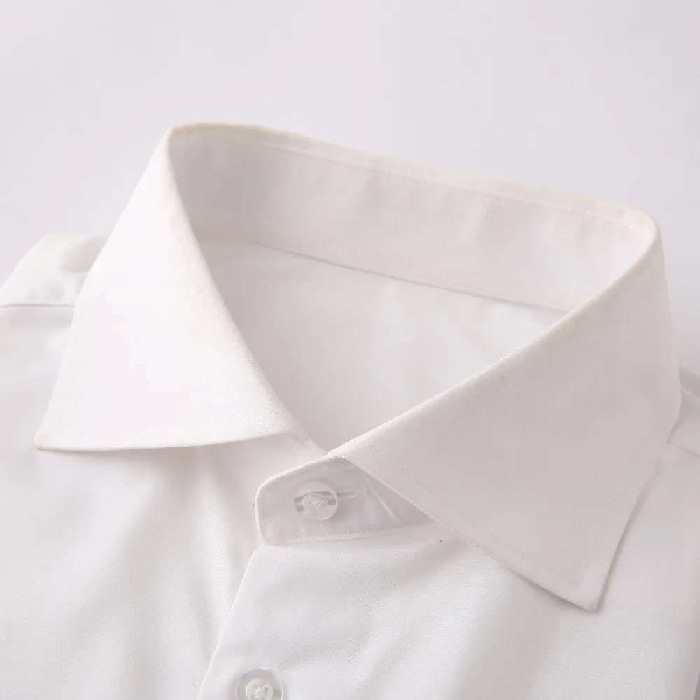 Camisas blancas cómodas y resistentes a las arrugas para hombre, camisas ajustadas hechas a medida, camisa blanca de vestir