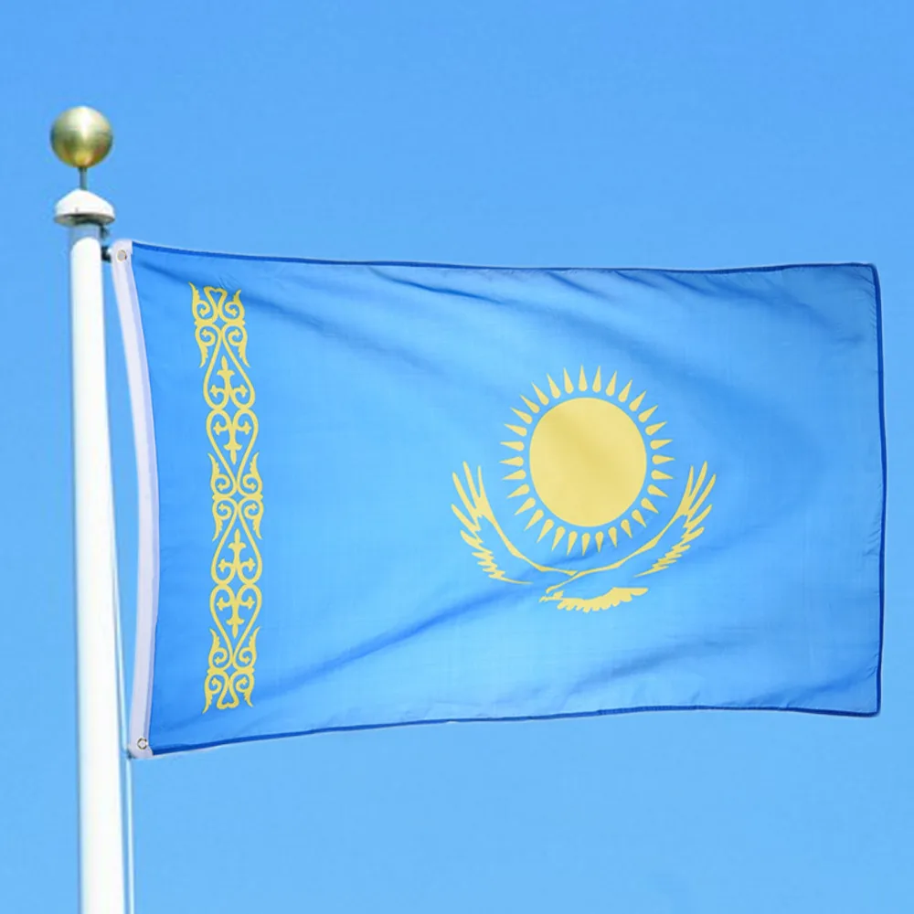 Kazakhstan Flag Kazakhstan National Country Flag Banner Festival History Celebraion Events Decor 90*150cm