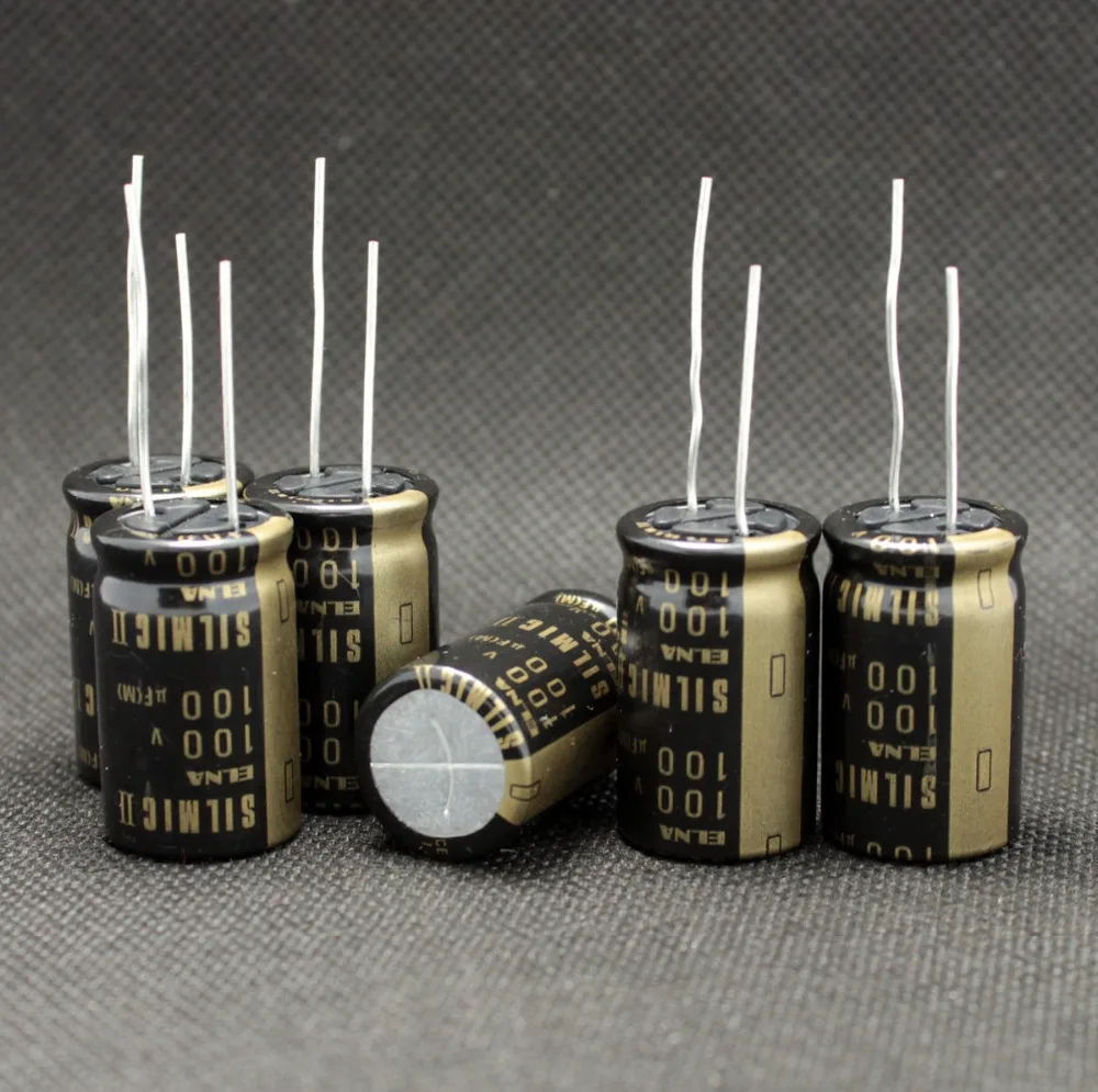 2 piecesJapan ELNA SILMIC II 100uF/100V audio electrolytic capacitor Thai original bag