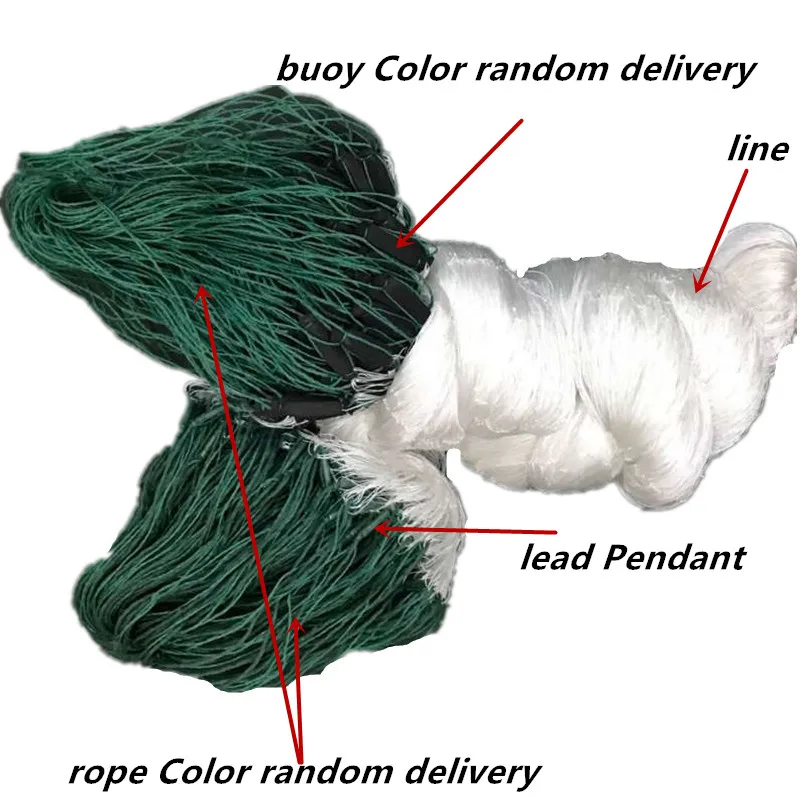 H1.4m*L24M 3layer 3cm-6cm mesh gill net fish trap Multifilament nylon net rede pesca fishing network Fishing supplie sink net