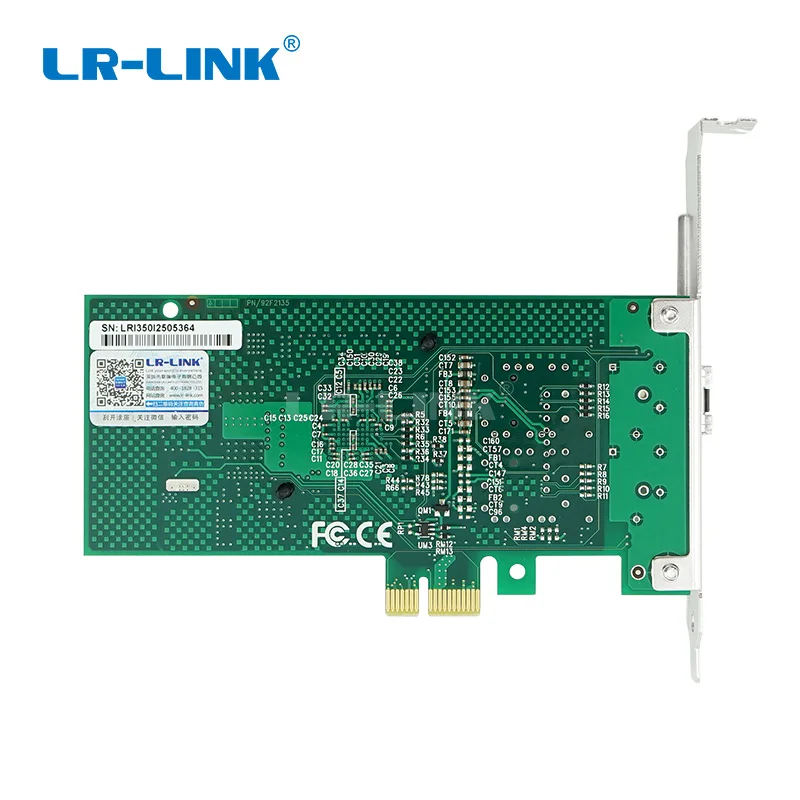 LR-LINK 9250PF-SFP 기가비트 PCIe 네트워크 카드 인텔 I350 칩 PCI Express x1 이더넷 LAN 어댑터 기반 단일 SFP 포트 NIC