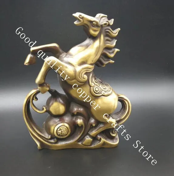 

China archaize brass horse to the successful crafts statue