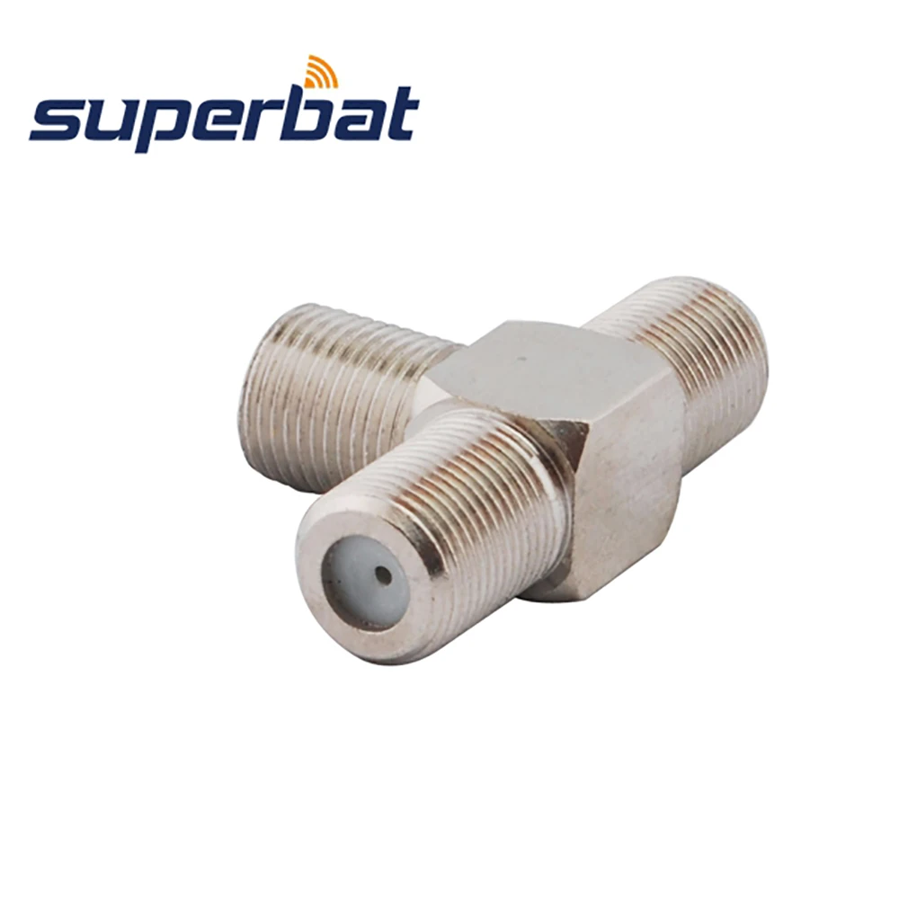 Superbat 5pcs F Adapter F Jack to Female to Jack T Type RF Coaxial Connector