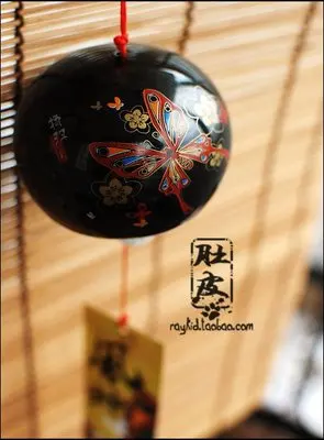 Ceramic Japanese Wind chimes Lucky bells hanging decorations Bless the windchimes