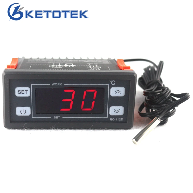 

AC 220V 30A Digital Thermostat Temperature Regulator Controller with NTC sensor LED Display