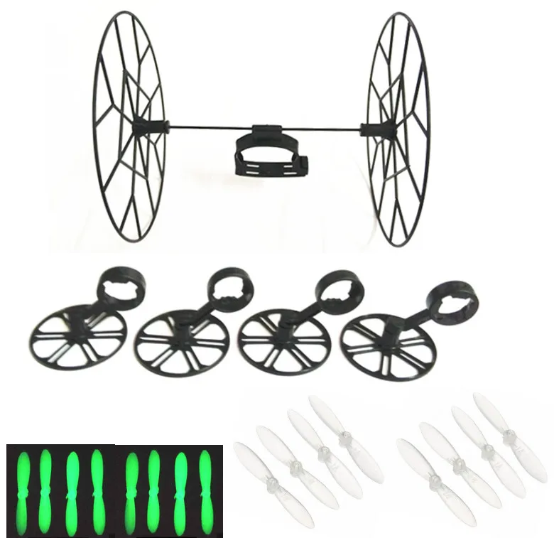 Rodas de proteção 4 na hélice transparente 4 da hélice luminosa para cheerson cx10 CX-10 jj810 jj820 rc quadcopter