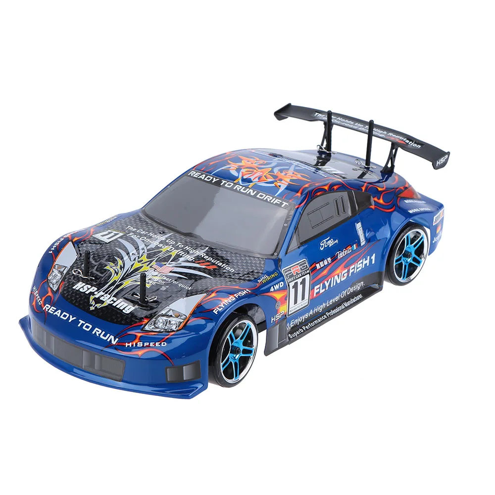 New Original HSP 94123 2.4Ghz Eletronic Powered Brushless ESC 1/10 Flying Fish On-road 4WD RC Drift Car with 12307 Body RTR