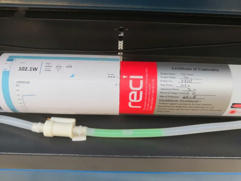HCZ 3 축 선형 가이드 RECI 100W 4060 레이저 조각 기계, CO2 레이저 커터 기계 220V/110V DSP 시스템 마킹
