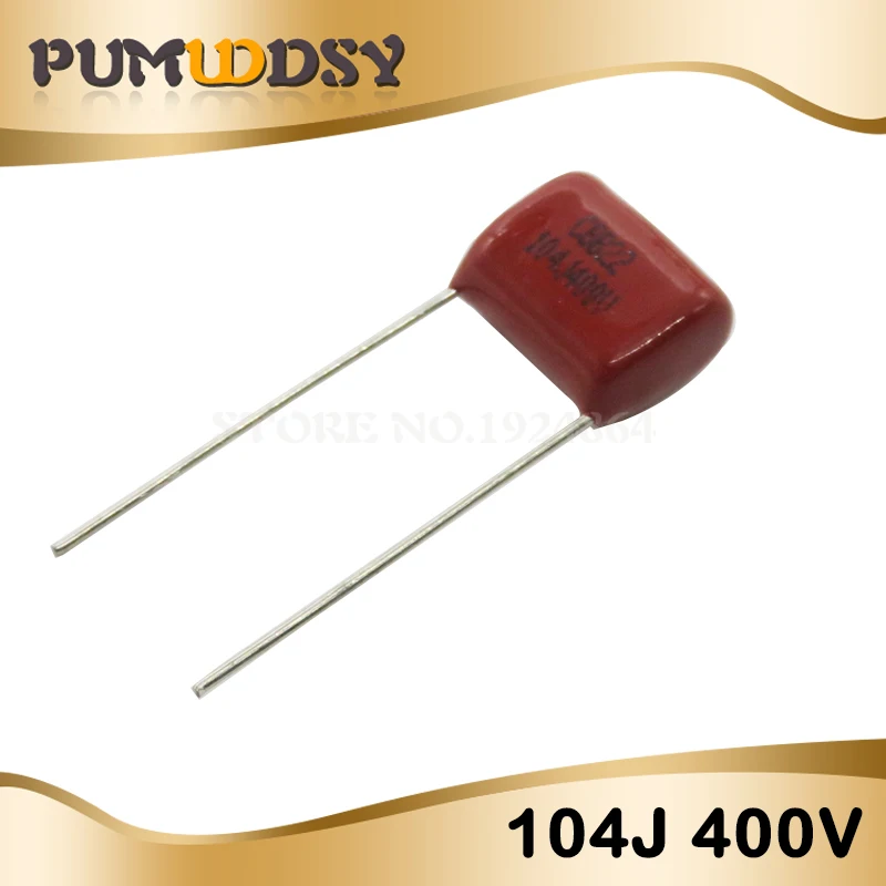 10PCS 400V104J Pitch 10mm 0.1UF 100NF 400V 104 CBB Polypropylene film capacitor