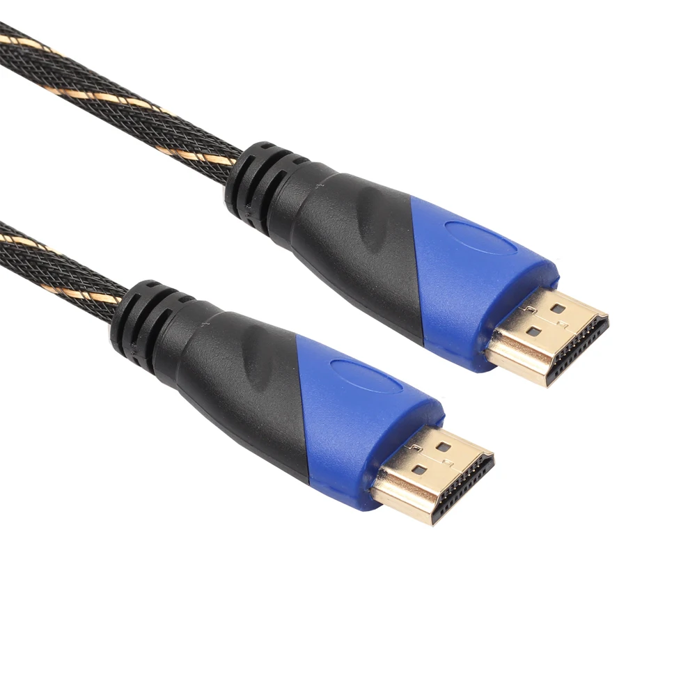 كابل AV 1.4 متوافق مع HDMI بطول 10 أو 15 مترًا ، كابل ذكر مضفر بطول 1080 بكسل عالي الدقة ، ثلاثي الأبعاد ، مطلي بالذهب ، اتصال جديد لـ PS3 ، Xbox ، HDTV