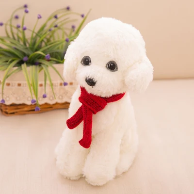 

white ted dog about 30cm plush toy scarf dog doll birthday gift b0800