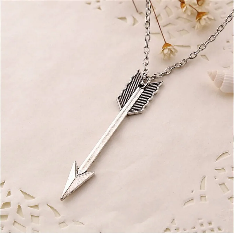 New Fashion Steampunk Minimalist Rock Vintage Arrow Pendant Chain Necklace For Women Jewelry Gift Men Clavicle Collier