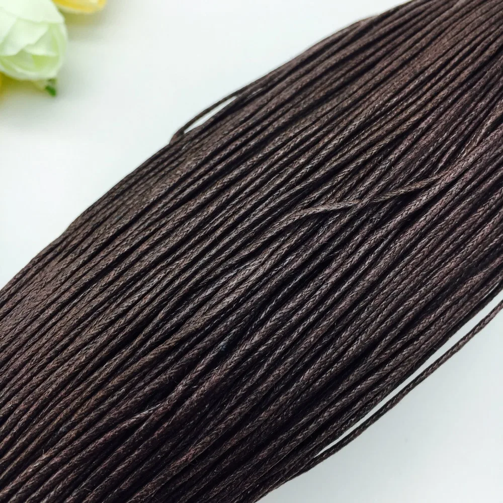 new 400m 1mm 1.5mm fashion Cotton Wax Cord line Black rope cord string diameter bundle Jewelry accessories and parts Choose vari