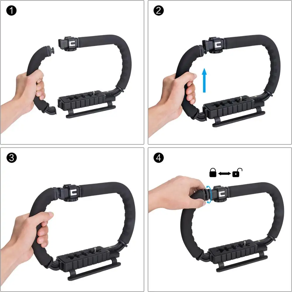 Máy Ảnh Cầm Tay Điện Thoại Ổn Định Vlog Quay Bracket Ổn Định Giá Đỡ Video Steadicam Núi Giàn Khoan Cho iPhone Samsung