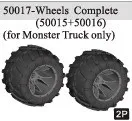 HSP part 50017 Wheels Complete (50015+50016) *2P  For 1/5th RC gas Buggy Truck spare parts 94050 94051