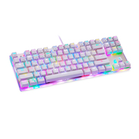 MOTOSPEED K87S USB Wired Keyboard Mechanical Keyboard Gaming Keyboards Customized LED RGB Backlit with 87 Keys For LOL Dota 2 PC