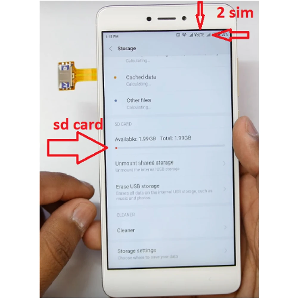 Hybrid Double Dual SIM Card Micro SD Adapter for Android Extender 2 Nano Micro SIM Adapter for Xiaomi Redmi for Samsung Phone